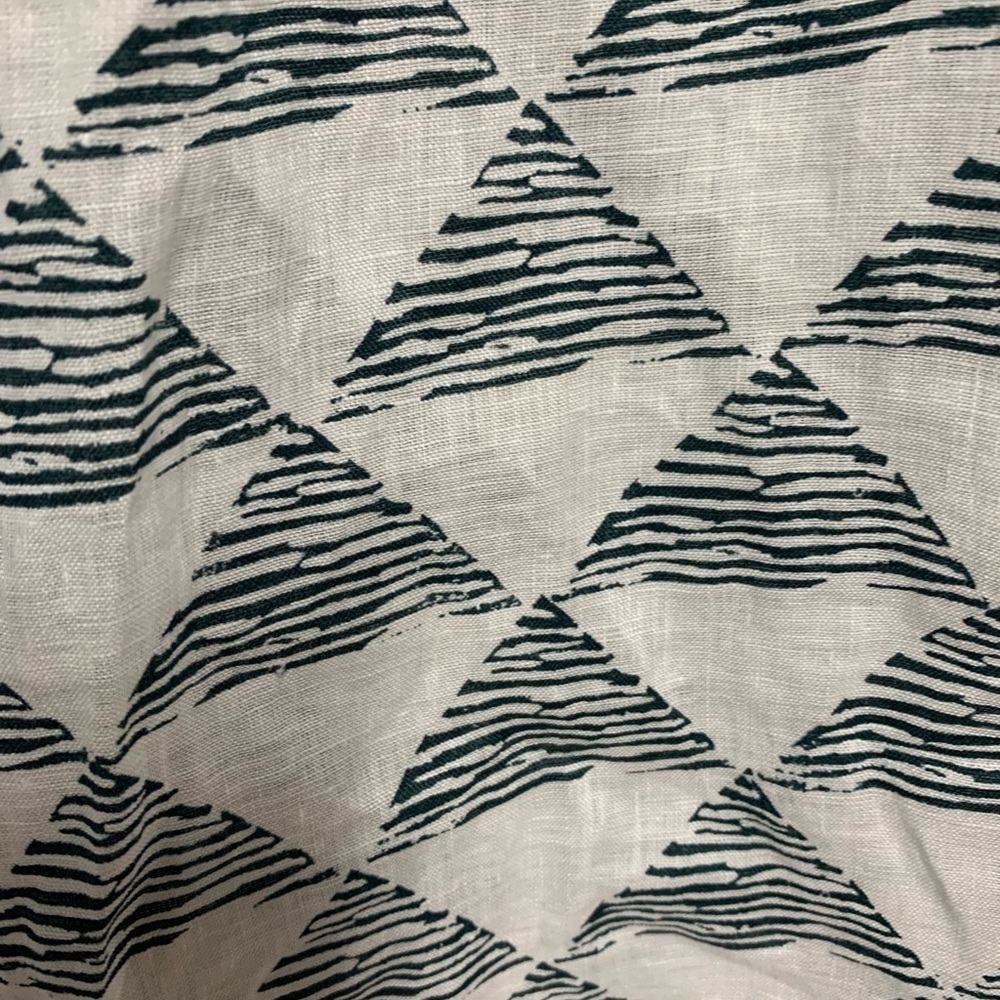 NWOT Garnet Hill Linen Geometric Pattern Top Size 12​ - Picture 3 of 5